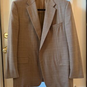 Hickey Freeman for Saks Brown Check Blazer / Sportcoat